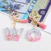 Keychains Pink Pild Keychain 26 Lettre anglaise A à Z Crystal Accessoires Accessoires Europe American Jewelry Fashion Sac Gift