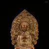 Les figurines décoratives collectionnent le bouddhisme du Tibet Chine Purple Copper Bouddha Statue de Tathagata Crafts