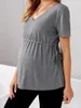 Abbigliamento maternità estivo Tops di maternità t-shirt in gravidanza vestiti in gravidanza per donne in gravidanza grandi dimensioni europee