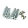 4pcs LD-P06 ASSOLO ASSOLO PORTALE METALE Adattatore esagonale per LDRC LD-P06 LD P06 UNIMOG 1/12 CAMPIO RC CAMPI DI RAPPIO