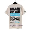 High -end designer kleding voor trendy Pa Angels Racing Letter Printing Short Sleeve T -shirt voor mannen en vrouwen High Street Half Sleeve met handelsmerk Tag Origineel 1to1