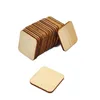 50pcs 30MM Unfinished Square Wood Pieces, Blank Wooden Cutouts for Crafts,Squares Cutout Tiles Unfinished Wood Cup Coasters