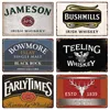 Whisky Brand Metal Sign Tin Sign Decorative Plaque Metal Vintage Metal Poster Plate Ireland Bar Pub Club Man Cave Wall Decor