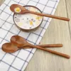 Spoons Wooden Eco Friendly Table Spoon Long Handle For Mixing Coffee Tea Jam And Bath Salt In Kitchen
