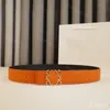 Luxury Designer Belts Mens Reversible Belt In Soft Grained Calfskin Genuine Leather Belt for Women Girdle Width 3.5cm Unisex Cintura Waistbands Golden Smooth Buckl