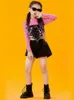 Girls Jazz Dance Costumes Black Sequin Vest Kpop Tenues Costumes Hip Hop Dance Stage Performance Clothing DQS8176