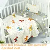 Cotone 3pcs/set da letto per bambini set grazioso cartone animato nato kit culla cucciolo foglio baby cover cover cuscine