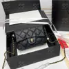 Bolsa de ombro cc designer bolsa flap mini corpiar caviar couro strap women women moda bolsa clássica small bolsa cercina