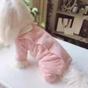 Hondenklareel Luxe kleding voor honden Winter Katoen Warm zacht zachte kleine jumpsuit Maltese Pijama Pet Puppy slaapkleding overalls