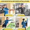 Bandas de resistência ao exercício definidas para 5 bandas naturais de treino de látex com alças para malhar |Adequado para Pilates, Yoga, trabalho