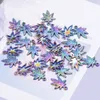 20pcs / lot charme en alliage de feuilles d'érable vintage Couleur arc-en-ciel Punk Pendant charme pour bijoux fabrication de bracelet d'oreille de bricolage Supplies d'artisanat