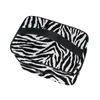 Animal Zebra Print Black White Skin Cosmetic Bag Large Capacity Handy Toiletry Case Travel Makeup Organizer for Girls Women