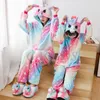 Animali adulti Unicorn Stitch Onesie Pigina Kigurumi Donne uomini Anime Pijamas Abbigliamento per il sonno in flanella per ragazzi Stupido pigiama inverno inverno.