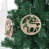 Creative Handmade Diy Hollow Carving Wood Crafts Christmas Tree Decorations For Home Xmas Ornaments Hanging Pendants Navidad