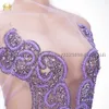 FZD 1 PCS Purple Crystal Othestones Beads Beads Fodce Patches Указывайте кусочки для свадебных платьев для вышивки одежды