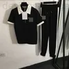 Kvinnors tvådelade byxor Designer 2024 Nanyou New Set Fashion Casual Letter Brodery Zipper Short Sleeve Polo Shirt+Casual V3UV