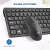 COMBOSE tastiera wireless e mouse Combo RII Office Standard Office Tastboard e Mouse per Windows/Android TV Box/Raspberry Pi/PC/Laptop/PS3/4