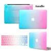 Cas Hard Shell ordinateur portable Protector Case + Couvercle du clavier pour Apple MacBook Air Pro Retina 11 12 13 15 pouces