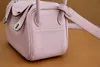 Mini Purse Designer Bolsa de ombro de 19cm Handbag Women Popular tc couro costure -se marrom rosa laranja muitas cores para escolher entrega rápida