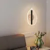 Lámpara de pared OuFula Hojas contemporáneas Sala de estar de interior dormitorio Bedside Art El Corridor Pasillo