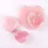 Figurine decorative al quarzo rosa amare il cuore a forma di guarigione agata di gemtina di gemme di gemma naturale per le pietre per l'ansia allevia 40 mm