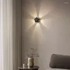 ウォールランプクリエイティブLEDベッドルームベッドサイドリビングルームコリドーバックグラウンドライトホーム装飾屋内照明ラウンド照明器具