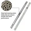 Metal 17mm Wide Mini Drawer Slides Ball Bearing Two Way Slide Track Rail 1 Pair Drawer Runners Furniture Hardware Fittings