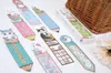 30 PCS Paper Bookmark Feather Candy Cat Shape Message Cartes Livres de lecture Marques Tag Student Stationery Cadeaux