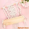 Tapisserier diy macrame vägg hängande hylla boho handgjorda tassel bomull rep vävt växthängare träg flytande heminredning hyllor