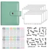 A7 PU PETTURE BACCHIO BULLA BUTOLLA BUTORS COPERCHIR COPERCHIER BINDER 8 POCCHE DI BINDER E 12 pezzi fogli di budget spese