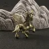 Antik Bakır Avrupa mitolojik hayvanlar cesur birlikler at tek boynuzlu at toynak sevimli süslemeli retro pirinç heykelcik ev dekor