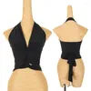 Wear Wear Latin Dance Tops Femmes Sexy V-Neck Halter Bandage Vest Rumba Samba Tap Dancing Practice Vêtements Backless Black Shirts DNV13841