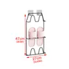 Bathroom Slippers Rack Self Adhesive Punch-free Wall-mounted Holder Space-saving Toilet Wall Door Home Shoe Storage Shelf