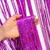 Shiny Corlorful Metallic Tinsel Foil Curtains Photo Booth Prop for Engagement Bachelorette Baby Shower Birthday Party Decoration