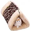 Kennele 1PC Pet Cat Poduszka cztery sezony Universal Warm Dog Nest Sofa Sofa podwójnie użycie materaca dostarcza akcesoria