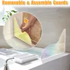 Douchegordijnen 2pc acryl iridescentie water splash guard hoek voor badkuip badkuip