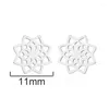 Stud Earrings Fashion Student Simple Lotus Literature And Art Fresh Female Stainless Steel Flower Jewelry Wholesale