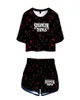 Zomer Women039S Sets Stranger Things 3 3D Gedrukte korte mouw Crop Top Shorts Sweat Suits Women Tracksuits Two Pally Outfit4342774