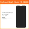6.53 "Original Xiaomi Redmi Note 9 LCD -skärmens pekskärmsersättning för Redmi Note9 M2003J15SC M2003J15SG Redmi10x Display