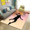 Tapis de basket-ball 3D grand, tapis de tapis pour le salon de la chambre de chambre canapé décoration de cuisine, gamin gamin de sol sans glissement.