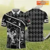 Nom personnalisé Mesh Golf Player Golf Golfer Vintage Tattoo Retro 3dprint Harajuku Summer Casual Short Sleeves Polo A9