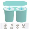 Bakvormen cilindrische ijsvorm siliconen kubusbak met deksel voor tumbler bpa gratis 2 holtes cilinderbal maker zomer