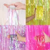 Shiny Corlorful Metallic Tinsel Foil Curtains Photo Booth Prop for Engagement Bachelorette Baby Shower Birthday Party Decoration