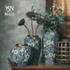 Vaser Jingdezhen Vintage Ceramic Vase Decoration Heminredning Minimalistiskt stort vardagsrum Blomma Arrangemang Hushåll