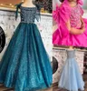 Robe de concours de chasseur pour petites filles 2023 Bows Sparkle Sequin petit enfant anniversaire funfashion piste de fête formelle de fête formelle à 3350920