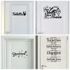 New Word Wall Sticker Diy Wallpaper para banheiro WC Door Decor Vinyl Art Decal