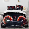 3D Racing Car Dashboard Comforter Bedding Set,Duvet Cover Bed Set Quilt Cover Pillowcase,King Queen Size Bedding Set Adult Child