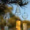 Japonês Sakura Wind Chime Glass Cherry Blossom Wind Chimes Kawaii Decor Decor Door Cinela para entrada em casa Quenters externos rolinhos