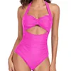 Apresenta de banho feminina AROHA 2024 Sexy One Piece Swimsuits Cutout Coloque de cia