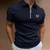 Polo camicie per uomini casual colore solido slim fit da uomo polos estate top maschi di moda abbigliamento 240326 240326